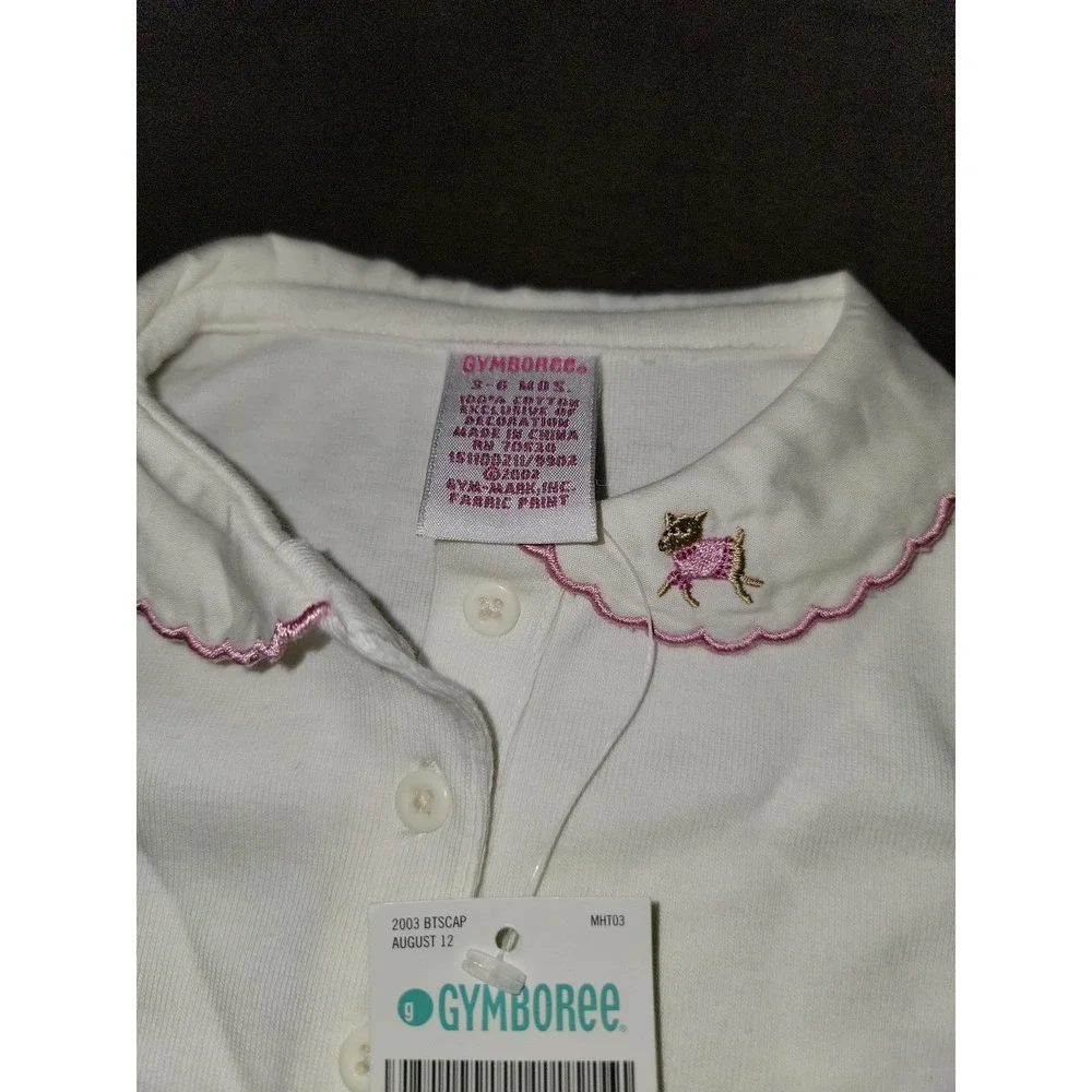 Gymboree vintage puppy love bodysuit and overalls size 3 6 months nwt‎